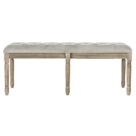 Safavieh Rocha Tufted Traditional Bench, Grey FOX6231B